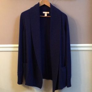 Blue cashmere cardigan from Banana Republic